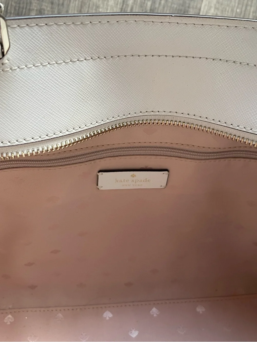 Kate Spade Large White Staci Saffiano Leather Satchel